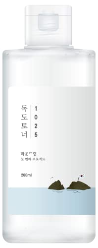 ROUND LAB Dokdo Toner | Exfoliate Dead Skin Cells, Replenish Skin with Long Lasting Moisture, Hydrating, Watery Type Toner (6.76fl.oz)