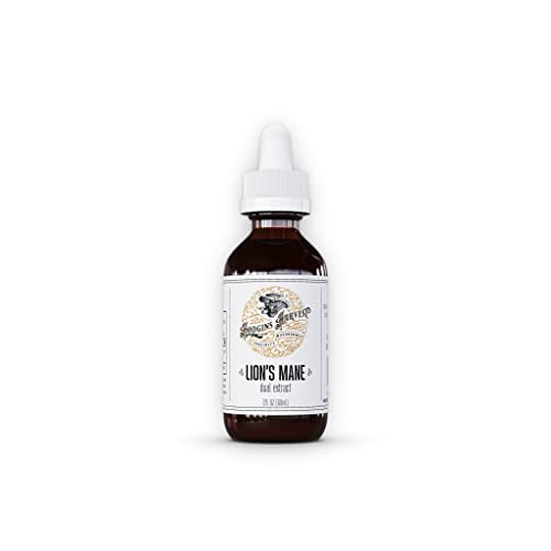 Hodgins Harvest Lion's Mane Tincture | Made with Organic Mushrooms Grown On Our Farm in The USA | Dual Extract | Extra-Concentrated (2 fl oz)