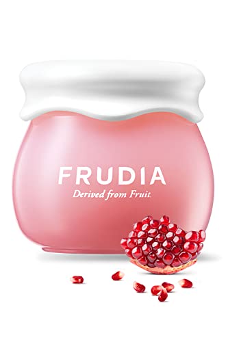 FRUDIA WELCOS Pomegranate Nutri-Moisturizing Mini Face Cream | Facial Moisturizer for Firmness & Vitality | Korean Skin Care Face Moisturizer Cream w/Adenosine, Pomegranate & Fruit Seed Oil (0.33oz)