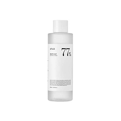 Anua Heartleaf 77% Soothing Toner I pH 5.5 Skin Trouble Care, Calming Skin, Refreshing, Hydrating, Purifying, Cruelty Free, Vegan for Sensitive, Combination (250ml / 8.45 fl.oz.), Korean Skincare