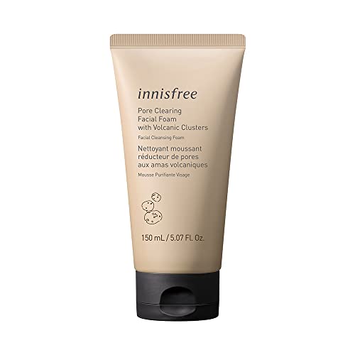 innisfree Pore Clearing Facial Foam with Volcanic Clusters Face Cleanser, 5.07 Fl Oz (Pack of 1)