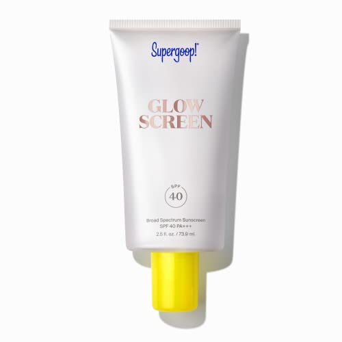 Supergoop! Glowscreen - SPF 40-2.5 fl oz - Glowy Primer + Broad Spectrum Sunscreen - Adds Instant Glow - Helps Filter Blue Light - Boosts Hydration with Hyaluronic Acid, Vitamin B5 & Niacinamide