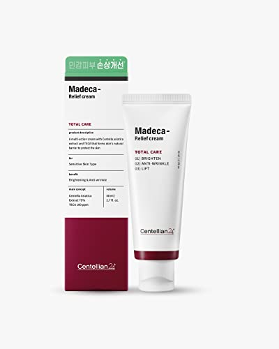 Centellian 24 Madeca Cream (Season 6, 2.7oz) - Korean Moisturizer for Face, Soothing & Even Tone for Men Women, Acne-Prone, Dry and Sensitive Skin. Barrier Repair Care with TECA, Centella Asiatica, Hyaluronic acid by Dongkook.