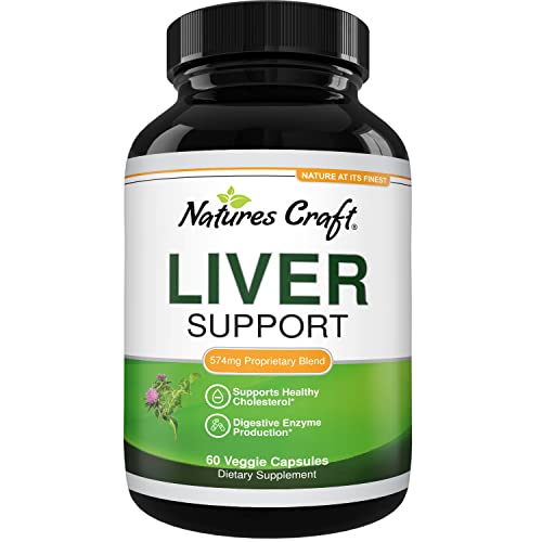 Natures Craft Milk Thistle Liver Detox Pills - Liver Support Supplement with Milk Thistle Dandelion Root Artichoke Extract - Liver Detox Supplement with Milk Thistle Liver Cleanse Detox