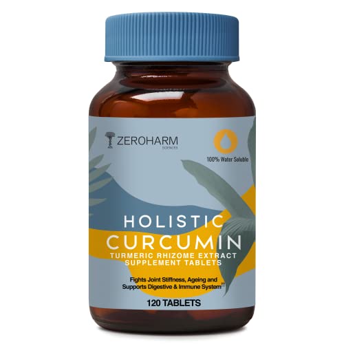 ZEROHARM Holistic Curcumin Supplement- 600mg (120 Veg Tablets) with 95% Curcuminoids - Higher Absorption- for Skin, Joint Support, Boosts Immune System…