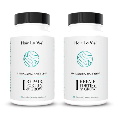 Hair La Vie Revitalizing Blend Hair Vitamins with Biotin, Collagen and Saw Palmetto (2-Pack)