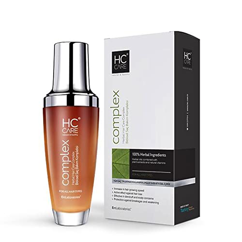 HC COMPLEX 100% Herbal Hair Care Lotion 3.5 fl oz. Anti Frizz Hair Strengthening Serum All Natural | All Hair Types Damaged Dry Thickening Fine Thin Hair | Nourishing Hair Growth Smoothing Hair Mask