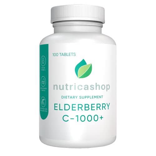 Nutricashop Elderberry C-1000 Plus, 100CT