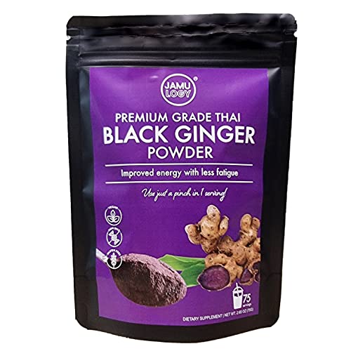 Jamulogy Thai Black Ginger Powder Herbal Supplement, 2.65 Ounce – Energy & Stamina, Sexual Wellness, Vitality | kaempferia parviflora