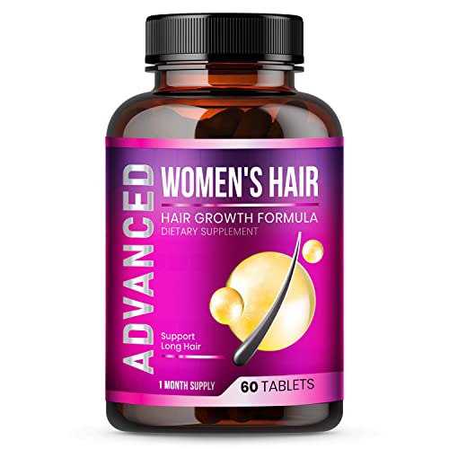 Hair Growth Vitamins For Women - Hair Vitamins For Hair Loss For Women .Regrow & Regrowth Hair Supplement With DHT Blocker,Biotin & Saw Palmetto For Women.Volumize,Thicker,Longer Hair.