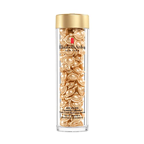 Elizabeth Arden Anti-Aging Ceramide Capsules Serum, Advanced Daily Youth Restoring Serum, 90 Count