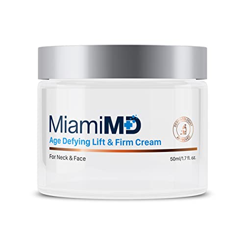 MiamiMD Age-Defying Lift & Firm Cream - Anti Aging and Skin Firming Cream For All Skin Types - Paraben Free, Fragrance Free, Cruelty Free, BHA Free - 50 ml (1.7oz)