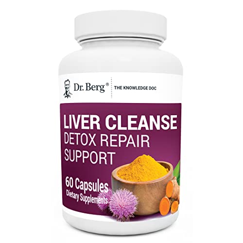 Dr. Berg Liver Cleanse Detox Support Supplement - Proprietary Blend of Milk Thistle, Ox Bile, Turmeric, Black Pepper & More - Liver Detox Cleanse - 60 Capsules