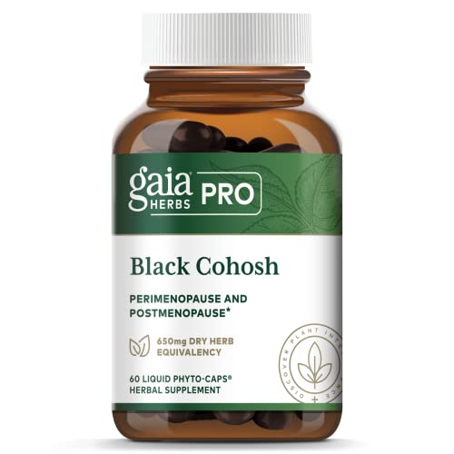 Gaia PRO Black Cohosh - Herbal Supplements for Menopause Support - Supports Hormone Balance for Women - with Organic Black Cohosh - 60 Vegan Liquid Phyto-Capsules (60 Servings)