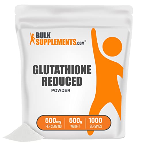 BulkSupplements.com Glutathione Reduced Powder (Reduced Glutathione) - for Antioxidant & Liver Support - Gluten Free, Soy Free - 500mg per Serving (500 Grams - 1.1 lbs)