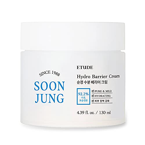 Etude House Soonjung Hydro Barrier Cream BIG SIZE 130ml (New Version) | Moisturizing and soothing cream | Korean Skin Care | Care Solution for sensitive skin | K-Beauty