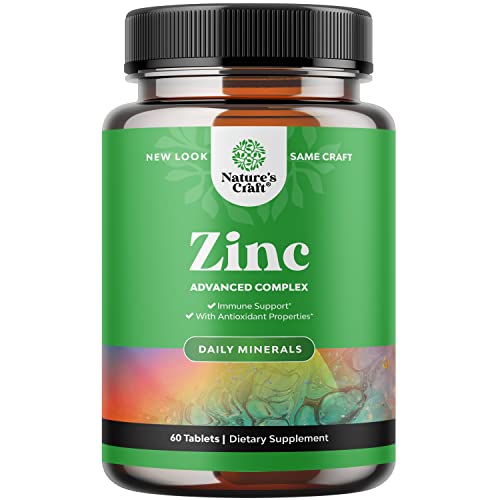 Zinc 50mg Immune Support Supplement - Zinc Complex Supplement for Immune System and Zinc Supplement to Enhance Hair Skin and Nails Vitamins - Easy to Swallow Potent Daily Zinc Tablets for Adults