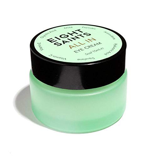 Eight Saints All In Eye Cream, Natural and Organic Anti Aging Under Eye Cream to Reduce Puffiness, Wrinkles, and Under Eye Bags, Dark Circles Under Eye Treatment, 0.5 Ounce