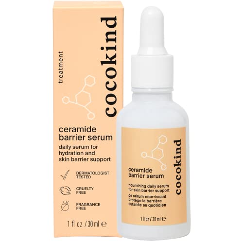 Cocokind Ceramide Serum, Hydrating Serum for Face, Skin Barrier Repair Face Serum with Ceramides, Ceramide Moisturizer and Lactic Acid Serum