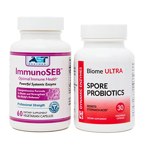 ImmunoSEB (60 caps) & Biome Ultra (ProbioSEB CSC3) (30 caps) - Immunity Boost Bundle – Systemic Enzymes & Probiotics