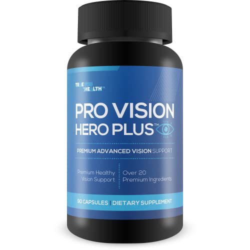 Pro Vision Hero Plus - Premium Advanced Vision Support - Vitamin, Mineral, & Herbal Vision Supplement - Support Healthy Day & Night Vision - Promote Reduced Eye Strain & Eye Pressure - Aid Eye Health