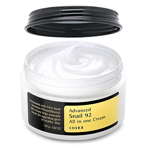 COSRX Snail Mucin 92% Moisturizer 3.52 oz, Daily Repair Face Gel Cream for Dry Skin, Sensitive Skin, Not Tested on Animals, No Parabens, No Sulfates, No Phthalates, Korean Skincare (3.52 OZ/100g)