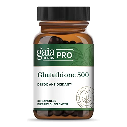 Gaia PRO Glutathione 500 - Herbal Supplement for Antioxidant Activity Support - 30 Capsules (30 Servings)