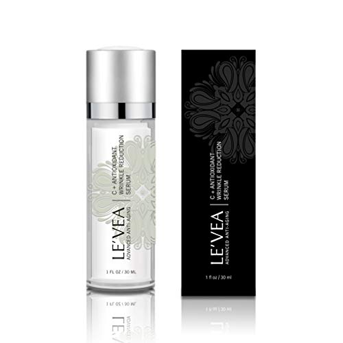 LE’VEA Anti Aging Vitamin C Plus Antioxidant Super Serum Anti-Wrinkle Professional Facial Serum Skin Lightening Hyper-Pigmentation Serum with Hyaluronic Acid Ferulic Acid 1 OZ