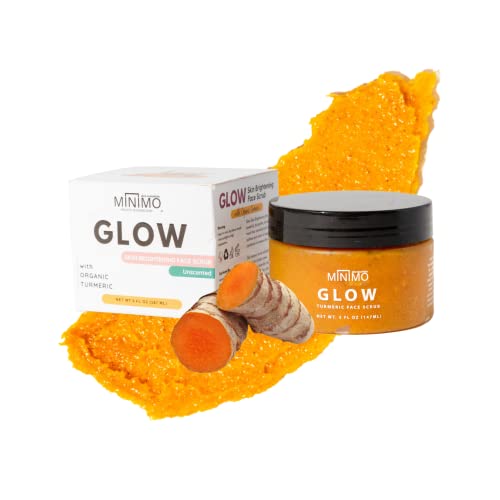 Minimo Glow Lemon Cake Turmeric Skin Brightening Face Scrub for Radiant Glowing Skin