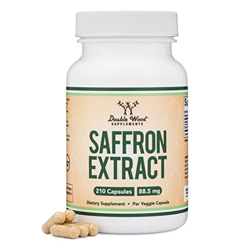 Saffron Supplement - Saffron Extract 88.5mg Capsules (210 Count) Appetite Suppressant for Weight Loss (Supports Eye, Retina, and Lens Health) by Double Wood Supplements