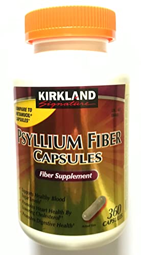 Fiber Capsules Kirkland Therapy for Regularity/Fiber Supplement, 360 capsules - Compare to the Active Ingredient in Metamucil Capsules