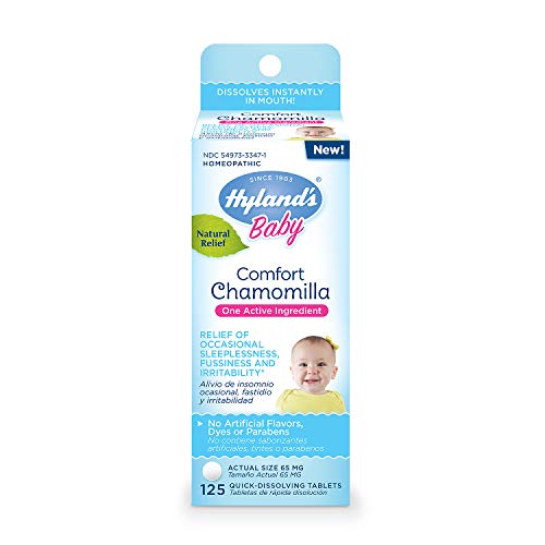 Hyland's Baby Comfort Chamomilla, Natural Relief of Occasional Sleeplessness, Irritability, and Fussiness, 125 Count