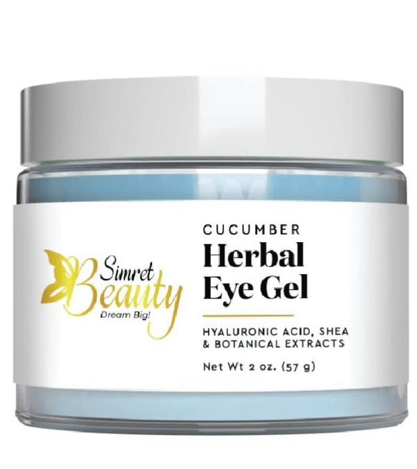 SIMRET BEAUTY cucmber herbal gel, Anti-Aging Vegan Herbal Eye Gel Skincare Skin-Firming for Puffy Eyes, Dark Circles Wrinkles & Fine Lines - Hyaluronic Acid, Hydrating Avocado Oil, Coffee