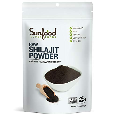 Sunfood Superfoods Shilajit Powder. Potent Adaptogenic Herb. Hand Harvested from High Altitude Himalayan Mountains. Nutrient Rich- Fulvic Acid, Iron. 3.5 oz Bag