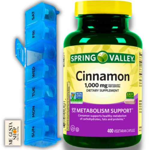 Spring Valley Cinnamon 1000 mg Dietary Supplement, 400 Count Capsules. with Me Gustas Sticker