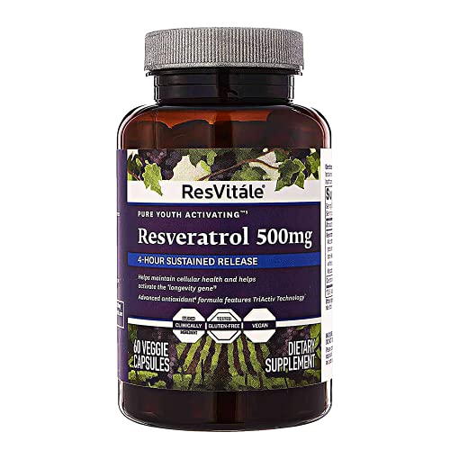 ResVitále Resveratrol 500mg - 60 Vegetarian Capsules