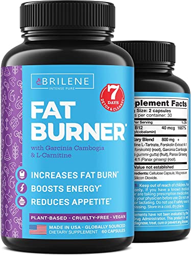 Weight Loss Pills for Women - Made in USA - Natural Appetite Suppressant & Metabolism Booster for Weight Loss - Fat Burners with Garcinia Cambogia and L-Carnitine to Lose Weight Fast - 60 caps