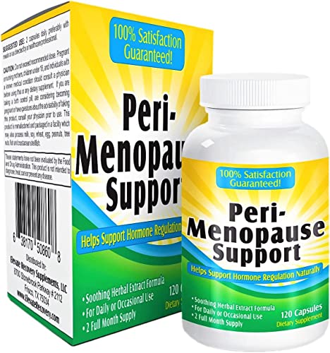 2-Month Perimenopause Support Supplement (All-in-1) Herbal Extract Relief Formula with 12 Active Ingredients - Peri-Menopause Supplements for Women - Easy to Swallow - 120 Capsules